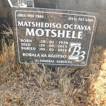 MOTSHELE Matshediso Octavia 1978-2013