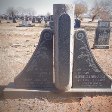 MOSTERT Albertus Bernardus 1914-1997 &amp; Mara Jacoba 1916-1979