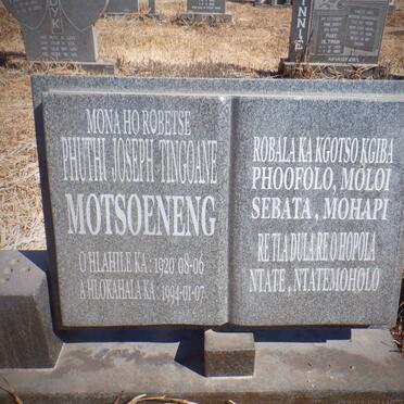 MOTSOENENG Phuthi Joseph Tingoane 1920-1994