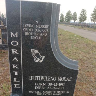 MORAKILE Leutlwileng Mokae 1981-2017 