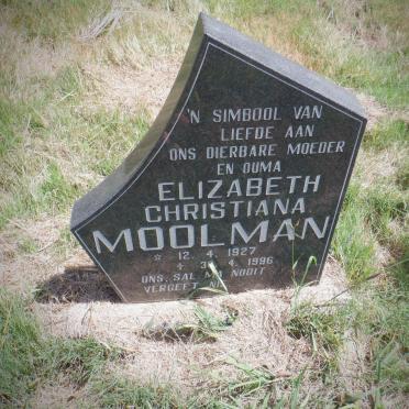 MOOLMAN Elizabeth Christiana 1927-1996