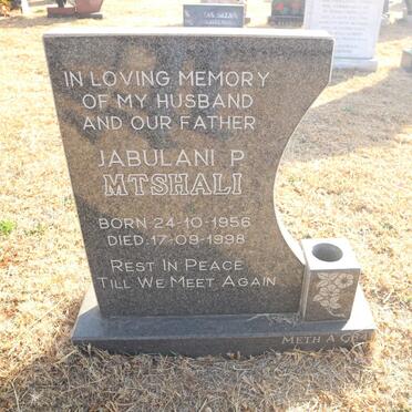 MTSHALI Jabulani P. 1956-1998