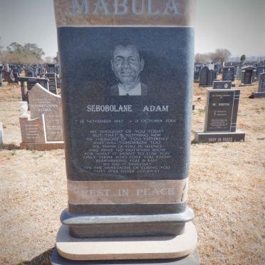 MABULA Sebobolane Adam 1947-2005