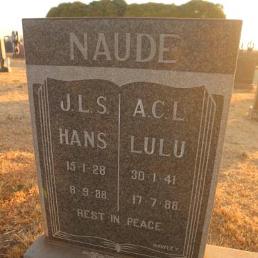 NAUDE J.L.S. 1928-1988 &amp; A.C.L. 1941-1988