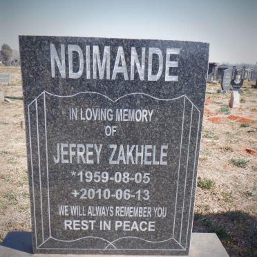 NDIMANDE Jefrey Zakhele 1959-2010