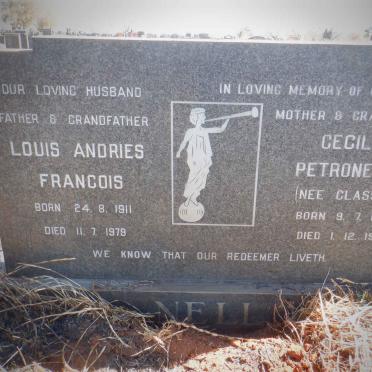 NELL Louis Andries Francois 1911-1979 &amp; Cecilia Petronella CLASSEN 1916-1981