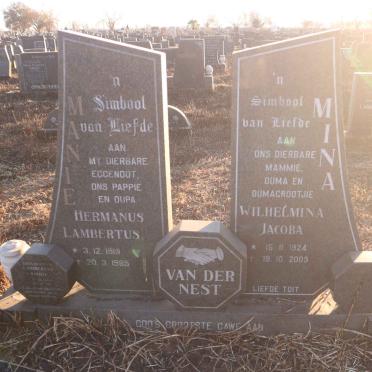 NEST Hermanus Lambertus, van der 1919-1985 &amp; Wilhelmina Jacoba 1924-2003 :: NEST Hermanus Lambertus, van der 1945-1997