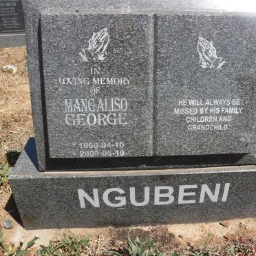NGUBENI Mangaliso George 1960-2009
