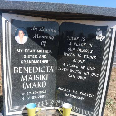 NGCOBO Benedicta Maisiki 1954-2009