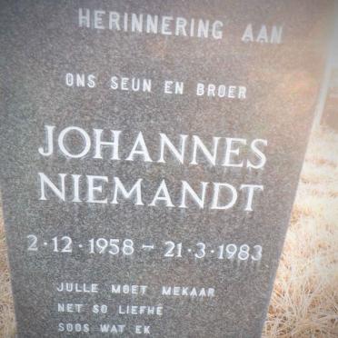 NIEMANDT Johannes 1958-1983