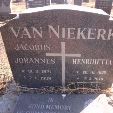NIEKERK Jacobus Johannes, van 1921-1989 &amp; Henrihetta 1932-2018
