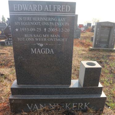 NIEKERK Edward Alfred, van 1953-2005 