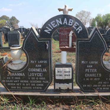 NIENABER Peter Charles 1923-2007 &amp; Cornelia Johanna 1928-1995