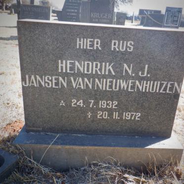 NIEUWENHUIZEN Hendrik N.J., Jansen van 1932-1972