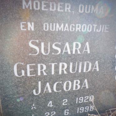 NIEKERK Francois Arnoldus, van 1911-1979 &amp; Susara Gertruida Jacoba 1920-1998