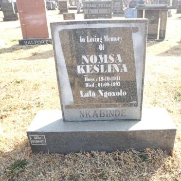NKABINDE Nomsa Keslina 1941-1993