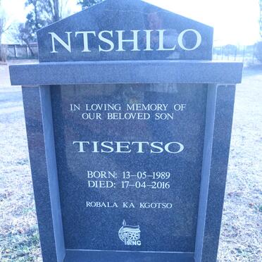 NTSHILO Tisetso 1989-2016