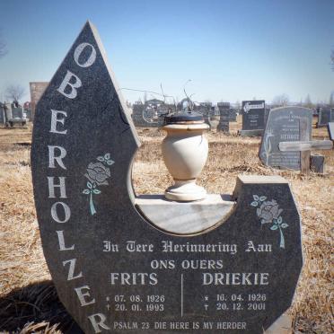 OBERHOLZER Fritz 1926-1993 &amp; Driekie 1926-2001