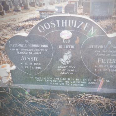 OOSTHUIZEN Pieter 1938-2004 &amp; Jessie 1944-1998