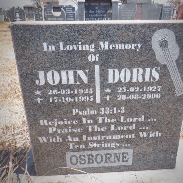 OSBORNE John 1925-1995 &amp; Doris 1927-2000