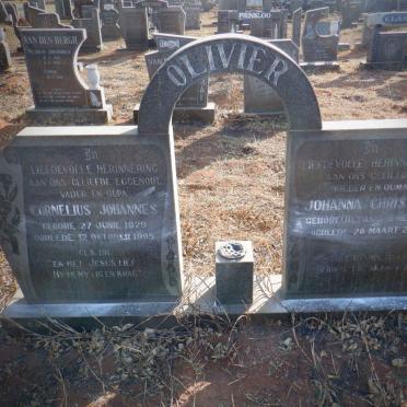 OLIVIER Cornelius Johannes 1929-1995 &amp; Johanna Christina HEYMANS 1926-2005