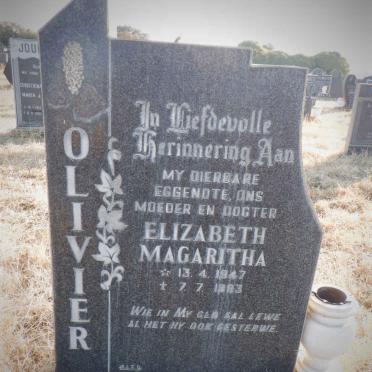 OLIVIER Elizabeth Magaritha 1947-1983