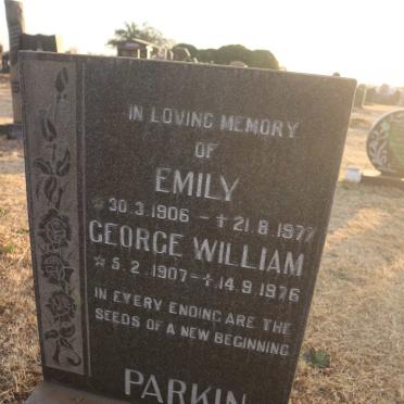 PARKIN George William 1907-1976 &amp; Emily 1906-1977