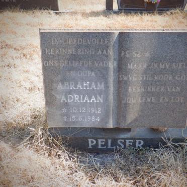 PELSER Abraham Adriaan 1912-1984