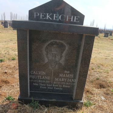 PEKECHE Calvin Phutlane 1971-2008 &amp; Mampe Mary Jane 1979-20??