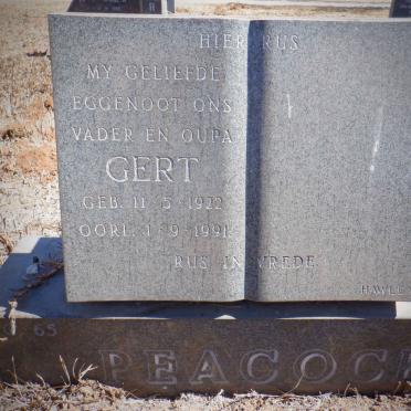 PEACOCK Gert 1922-1991