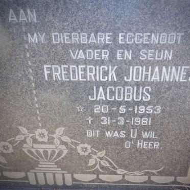 PHAAL Frederick Johannes Jacobus 1953-1981
