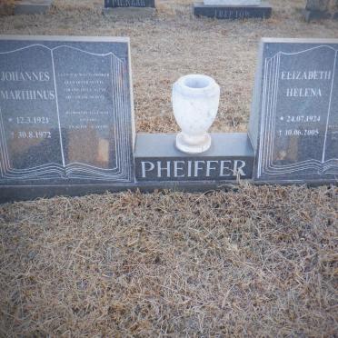 PHEIFFER Johannes Mathinus 1921-1972 &amp; Elizabeth Helena 1924-2005