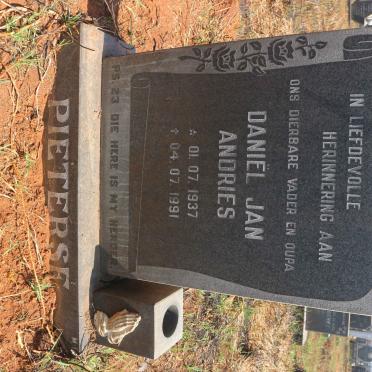 PIETERSE Daniël Jan Andries 1937-1991