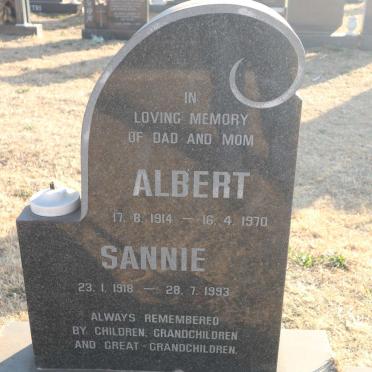 PINKHAM Albert 1914-1970 &amp; Sannie 1918-1993