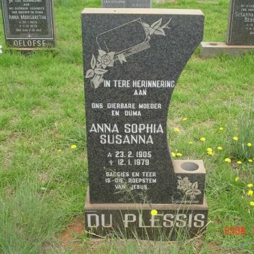 PLESSIS Anna Sophia Susanna, du 1905-1979