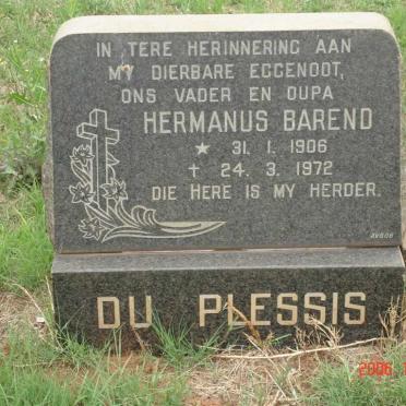 PLESSIS Hermanus Barend, du 1906-1972
