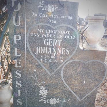 PLESSIS Gert Johannes, du 1936-2000
