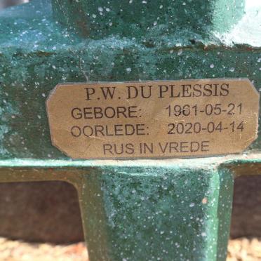 PLESSIS C.P., du 1927-1999 :: DU PLESSIS P.W. 1961-2020