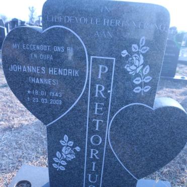 PRETORIUS Johannes Hendrik 1943-2003