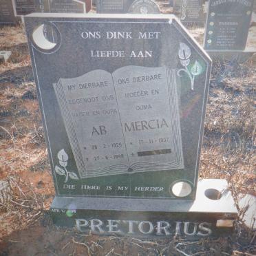 PRETORIUS A.B. 1926-1998 &amp; Mercia 1937-