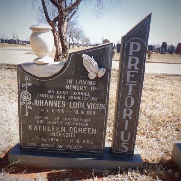 PRETORIUS Johannes Lodevicus 1919-1988 &amp; Kathleen Doreen 1924-2005