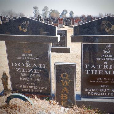 QWABE Patrick Themba 1958-2001 &amp; Dorah Zeze 1959-2019