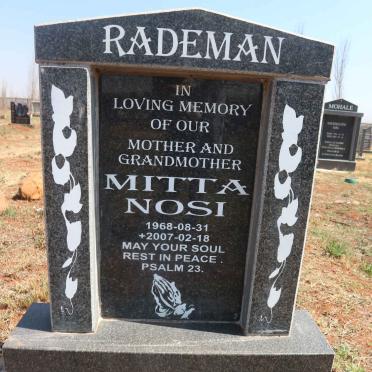 RADEMAN Mitta Nosi 1968-2007 