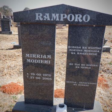 RAMPORO Mirriam Modiehi 1979-2003