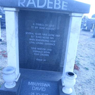 RADEBE Mbuyiswa David 1948-2001