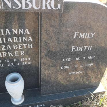 RENSBURG Jan Joachim Janse, van 1919-1978 &amp; Emily Edith 1919-2001