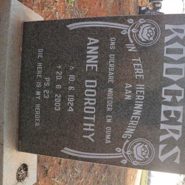 RODGERS Anne Dorothy 1924-2003