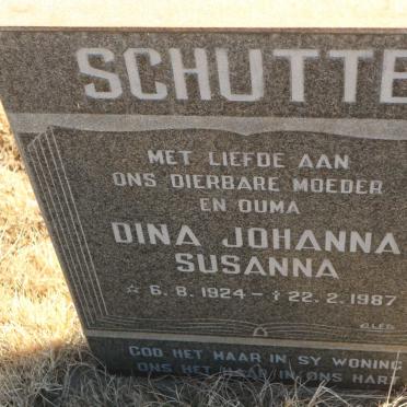 SCHUTTE Dina Johanna Susanna 1924-1987