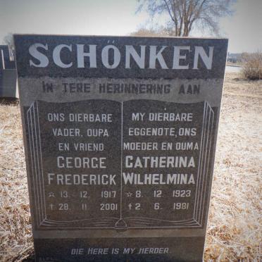 SCHÖNKEN George Frederick 1917-2001 &amp; Catharina Wilhelmina 1923-1981