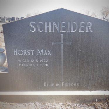 SCHNEIDER Horst Max 1922-1978